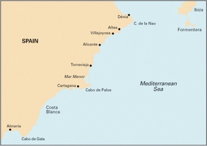 Imray M12 - Cabo de Gata to Denia & Ibiza- 1:500,000 WGS 84