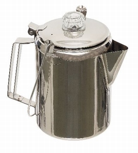 koffiepot, met percolator, roestvrij staal voor 9 kopjes